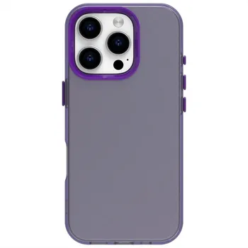 Простой противоударный чехол для телефона iPhone 16 15 Pro Max 14 Pro 13 12 11 защита линз матовый TPU тонкий бампер чехол iPhone 16 белый