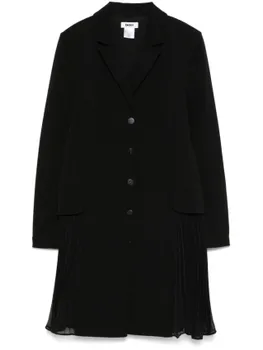 Платье-мини с длинными рукавами DKNY, черный