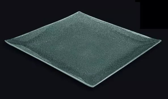 Блюдо квадратное 300*300мм прозрачное стекло 3D Glassware | 3030-1808-94-004