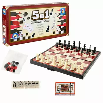 1TOY Игра настольная 5в1 1.0
