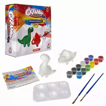 1TOY Набор для раскрашивания Сквиши Декор Динозавры