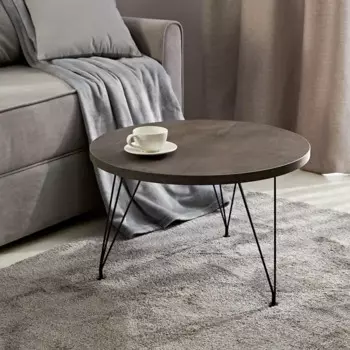 Журнальный столик Lap круглый 60x60x38 см черный