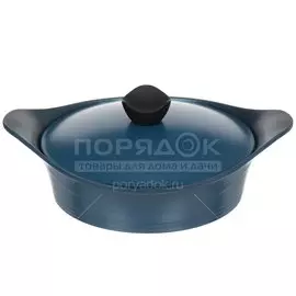 Жаровня алюминий, антипригарное покрытие, Daniks, Shoven, KI-SC2028-2965C, с крышкой, индукция