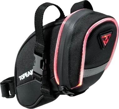 Подседельная сумка с подсветкой Topeak Aero Wedge iGlow TIG-AW02 (красный черный)