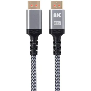 Кабель DisplayPort (M)-DisplayPort (M) 1.4V 4K, 8K, экранированный, 7.5 м, серебристый iOpen ACG630 (ACG630-7.5)