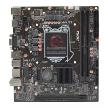 Материнская плата AFOX IH310C-MA6, Socket1151v2, Intel H310, 2xDDR4, PCI-Ex16, 3SATA3, 5.1-ch, 4 USB 3.2, VGA, HDMI, mATX, Retail