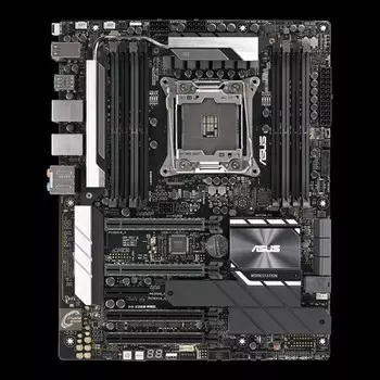 Материнская плата ASUS WS X299 PRO, 1xSocket2066, Intel X299, 8xDDR4, 4PCI-Ex16, 2xM.2-PCI-E/SATA 3.0, 6SATA3 RAID 0/1/5/10, 7.1-ch, 2GLAN, 8xUSB 3.1, ATX, Retail (90SW0090-M0EAY0)