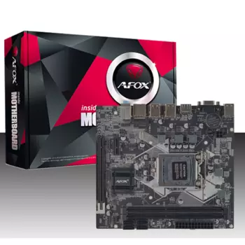 Материнская плата AFOX IH61-MA2-V2, Socket1155, Intel H61, 2xDDR3, PCI-Ex16, 4SATA2, 5.1-ch, GLAN, VGA, HDMI, mATX, Retail