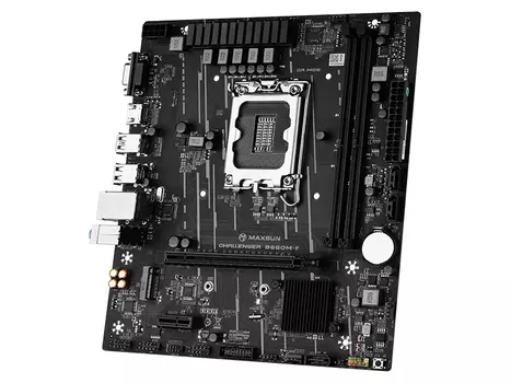 Материнская плата MaxSun B660M-F Challenger, Socket1700, Intel B660, 2xDDR4, PCI-Ex16, 3SATA3, 5.1-ch, GLAN, 2 USB 3.2, VGA, HDMI, mATX, Retail