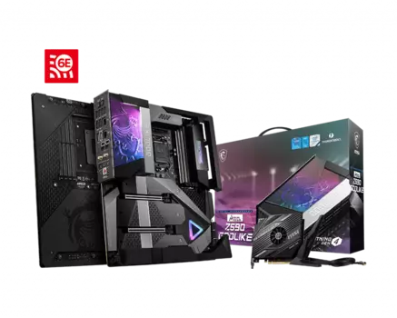 Материнская плата MSI MEG Z590 GODLIKE, Socket1200, Intel Z590, 4xDDR4, 3PCI-Ex16, 6SATA3, 7.1-ch, 2.5GLAN, 10GLAN, 12USB 3.2, 3USB Type-C, ATX, Retail