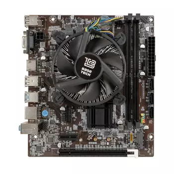 Материнская плата с процессором и кулером BaseTech H110M-K, Socket1151, Intel Core i5-6500, Intel H110, 2xDDR4, PCI-Ex16, 3SATA3, 5.1-ch, GLAN, 4 USB 3.0, VGA, HDMI, mATX, Retail (BT-H110M-K-6500)