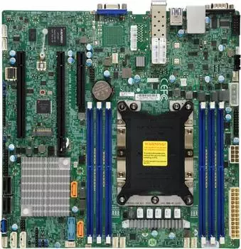 Материнская плата Supermicro MBD-X11SPM-TPF, 1xSocket3647, iC622, 6xDDR4, 2PCI-Ex16, PCI-Ex8, 1xM.2, 12SATA3 RAID 0/1/5/10, 2x10GLAN SFP+, 6xUSB 2.0, 5xUSB 3.0, VGA, mATX, Retail