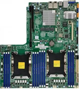 Материнская плата Supermicro X11DDW-NT, 2xSocket3647, iC622, 12xDDR4, 2PCI-Ex16, 1xM.2-PCI-E, 14SATA3 RAID 0/1/5/10, 2x10GLAN, 6xUSB 3.0, VGA, Proprietary, Bulk (MBD-X11DDW-NT-B)