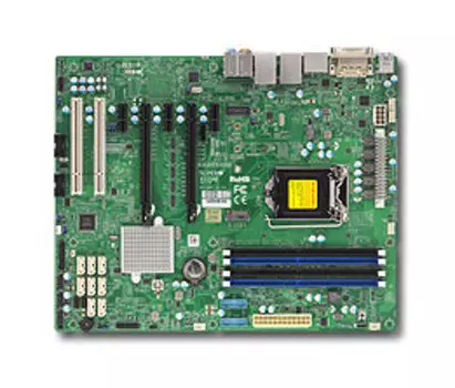 Материнская плата Supermicro X11SAE, 1xSocket1151, iC236, 4xDDR4, 2PCI-Ex16, 1xM.2-PCI-E, 8SATA3 RAID 0/1/5/10, 7.1-ch, 2GLAN, 6xUSB 2.0, 8xUSB 3.1, DVI, HDMI, DisplayPort, ATX, Bulk (MBD-X11SAE-B)