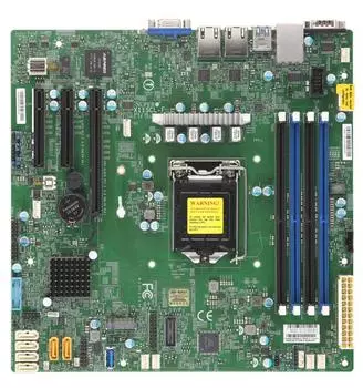 Материнская плата Supermicro X11SCL-F, 1xSocket1151v2, iC242, 4xDDR4, PCI-Ex16, 2PCI-Ex8, 1xM.2-PCI-E, 6SATA3 RAID 0/1/5/10, 2GLAN, 6xUSB 2.0, 5xUSB 3.1, VGA, mATX, Bulk (MBD-X11SCL-F-B)