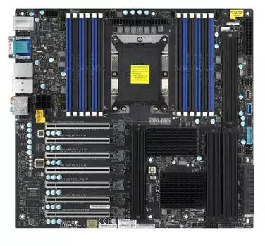 Материнская плата Supermicro X11SPA-T, 1xSocket3647, iC621, 12xDDR4, 4PCI-Ex16, 3PCI-Ex8, 4-PCI-E, 8SATA3 RAID 0/1/5/10, 5.1-ch, GLAN, 10GLAN, IPMI, 2xUSB 2.0, 8xUSB 3.1, E-ATX, Bulk (MBD-X11SPA-T-B)
