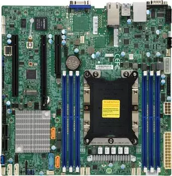 Материнская плата Supermicro X11SPM-F, 1xSocket3647, iC621, 6xDDR4, 2PCI-Ex16, PCI-Ex8, 1xM.2, 12SATA3 RAID 0/1/5/10, 2GLAN, 6xUSB 2.0, 5xUSB 3.0, VGA, mATX, Bulk (MBD-X11SPM-F-B)