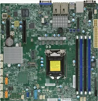 Материнская плата Supermicro X11SSH-TF, 1xSocket1151, iC236, 4xDDR4, PCI-Ex8, 1xM.2-PCI-E/SATA 3.0, 8SATA3 RAID 0/1/5/10, 2x10GLAN, 6xUSB 2.0, 5xUSB 3.0, VGA, mATX, Retail (MBD-X11SSH-TF-O)