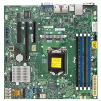 Материнская плата Supermicro X11SSL, 1xSocket1151, iC232, 4xDDR4, PCI-Ex16, 2PCI-Ex8, 6SATA3 RAID 0/1/5/10, 2GLAN, 6USB 2.0, 5USB 3.0, VGA, microATX, Bulk