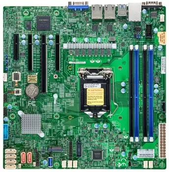 Материнская плата Supermicro X12STL-F, 1xSocket1200, iC252, 4xDDR4, 2PCI-Ex8, 1xM.2-PCI-E, 6SATA3 RAID 0/1/5/10, 2GLAN, IPMI, 4xUSB 2.0, VGA, mATX, Bulk (MBD-X12STL-F-B)