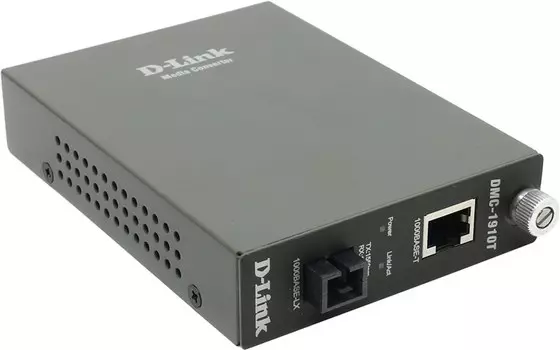 Медиаконвертер D-Link DMC-1910T, 1G-UTP to 1G-SM Media Converter (singlemod, 1UTP, 1SC)