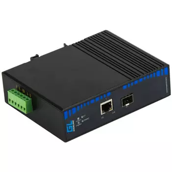 Медиаконвертер Nikomax (Gigalink) (GL-MC-UTPG-SFPG-FI) UTP-SFP (industrial), 10/100/1000Мбит/с в 1000Мбит/с, 12-24v (питание поставляется отдельно MDR-10-24)