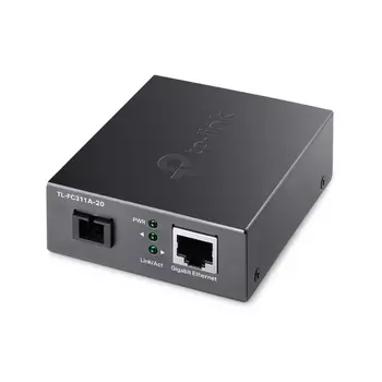 Медиаконвертер TP-Link TL-FC311A-20, SCx1 Гбит/с, RJ-45x1 Гбит/с, SM, Tx:1550, Rx:1310, 20км, (TL-FC311A-20)