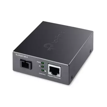 Медиаконвертер TP-Link TL-FC311B-2, SCx1 Гбит/с, RJ-45x1 Гбит/с, SM, Tx:1310, Rx:1550, 2 км, (TL-FC311B-2)