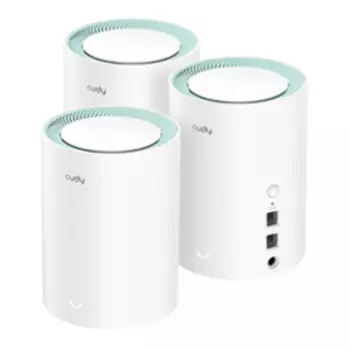 Mesh система Cudy M1300 ( 3-Pack ), 802.11a/b/g/n/ac, 2.4/5ГГц, до 1167 Мбит/с, LAN 1x1Гбит/с, WAN 1x1 Гбит/с, внутренних антенн: 2, комплект 3