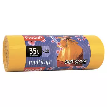 Мешки для мусора PACLAN Multitop Aroma 35л, 1шт., желтый (136881)