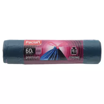Мешки для мусора PACLAN Premium 60л, 10шт., синий (513710)