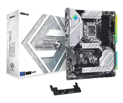 Материнская плата ASRock Z690 STEEL LEGEND, Socket1700, Intel Z690, 4xDDR4, 3PCI-Ex16, 8SATA3, 7.1-ch, 2.5GLAN, 9 USB 3.2, 2 USB Type-C, HDMI, DP, ATX, Retail
