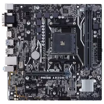 Материнская плата ASUS PRIME A320M-K, SocketAM4, AMD A320, 2xDDR4, PCI-Ex16, 4SATA3, 7.1-ch, GLAN, 6 USB 3.0, VGA, HDMI, mATX, Retail