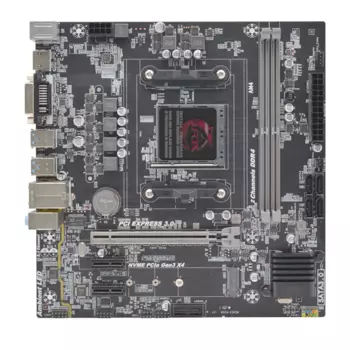 Материнская плата AFOX B450-MA-V2, SocketAM4, AMD B450, 2xDDR4, PCI-Ex16, 4SATA3, 5.1-ch, GLAN, 6 USB 3.2, VGA, DVI, HDMI, mATX, Retail