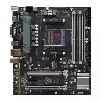 Материнская плата AFOX B550-MA-V2, SocketAM4, AMD B550, 4xDDR4, PCI-Ex16, 4SATA3, 5.1-ch, GLAN, 6 USB 3.0, VGA, DVI, HDMI, mATX, Retail