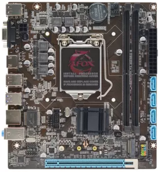 Материнская плата AFOX IH110-D4-MA2-I5-6400, Socket1151, Intel Core i5-6400, Intel H110, 2xDDR4, PCI-Ex16, 4SATA3, 5.1-ch, VGA, HDMI, mATX, Retail