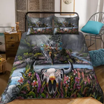 Комплект одеял Tmarc Tee Dragon and Wolf Mandala Постельное белье Декор для спальни Single 135x200cm