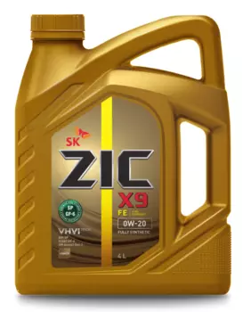 Моторное масло ZIC 162684 0W-20 синтетическое 4 л