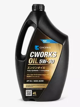 Моторное масло CWORKS A130R7004 5W-30 синтетическое 4 л