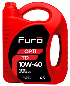 Моторное масло FURO OPTI TD 10W40FR017 10W-40 полусинтетическое 4.5 л
