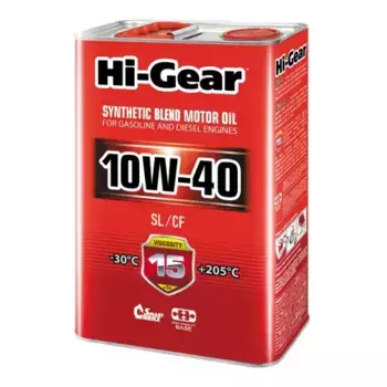 Моторное масло HI-GEAR HG1114 10W-40 полусинтетическое 4 л