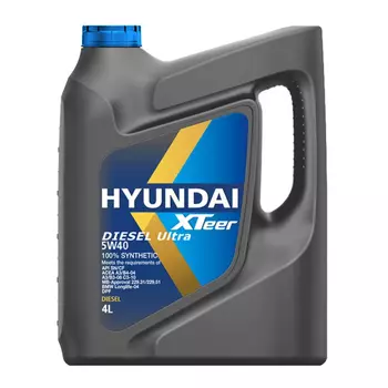 Моторное масло HYUNDAI XTEER 1041223 5W-40 синтетическое 4 л