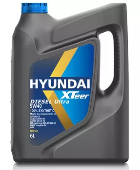 Моторное масло HYUNDAI XTEER 1061223 5W-40 синтетическое 6 л