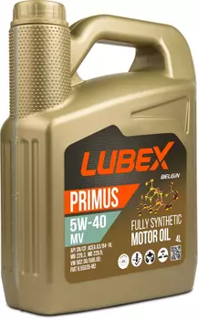 Моторное масло LUBEX L034-1325-0404 5W-40 синтетическое 4 л