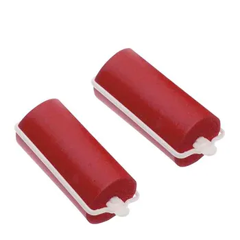 DEWAL BEAUTY Бигуди резиновые красные, d 22x70 мм 10 шт
