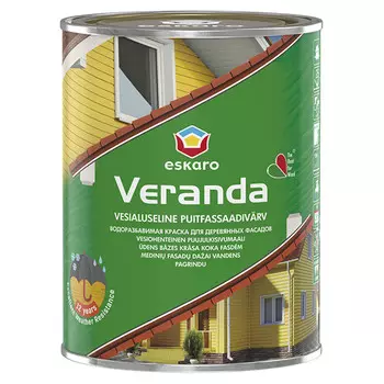краска для деревянных фасадов ESKARO Veranda 0,95л белая, арт.ESP075