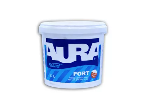краска фасадная в/д AURA FAСADE 2,7л белая, арт.10839