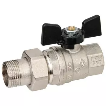 кран шаровой BUGATTI с полусгоном 1/2" ВР/НР бабочка латунь