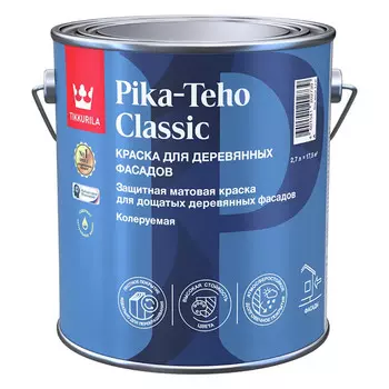 краска акрилатная фасадная TIKKURILA Pika-Teho Classic база A 2,7л белая, арт.700014060