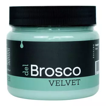 краска акриловая DEL BROSCO Velvet интерьерная 0,40л зеленая, арт.2515182